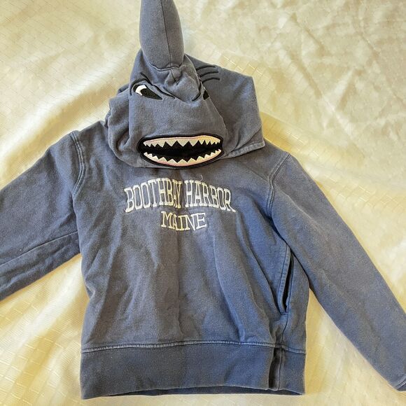 Wild Child Boothbay Harbor Embroidered Boys Blue 3D Shark Sweatshirt - 4T - Picture 1 of 6